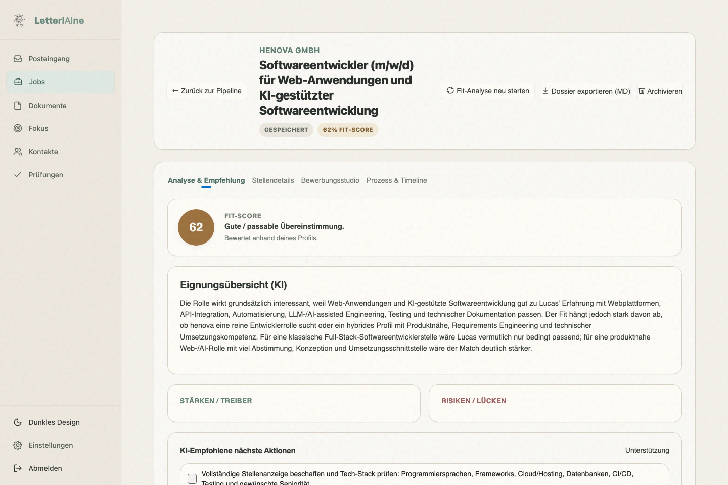 LetterlAIne Stellenanalyse